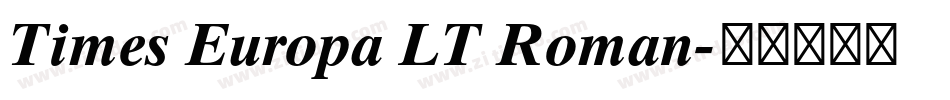 Times Europa LT Roman字体转换